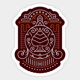 Ace of Spades Decorative Ornament 2 Sticker